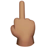 Middle Finger: Medium Skin Tone — Apple
