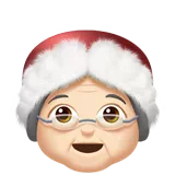 Mrs. Claus: Light Skin Tone — Apple