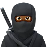 Ninja: Medium-Dark Skin Tone — Apple