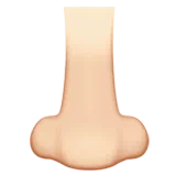 Nose: Light Skin Tone — Apple
