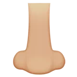 Nose: Medium-Light Skin Tone — Apple