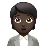 Office Worker: Dark Skin Tone — Apple
