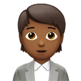 Office Worker: Medium-Dark Skin Tone — Apple