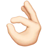 OK Hand: Light Skin Tone — Apple