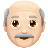 Old Man: Light Skin Tone — Apple