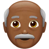 Old Man: Medium-Dark Skin Tone — Apple