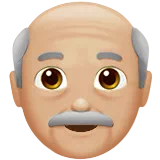 Old Man: Medium-Light Skin Tone — Apple