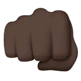 Oncoming Fist: Dark Skin Tone — Apple