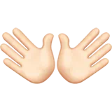 Open Hands: Light Skin Tone — Apple