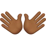 Open Hands: Medium-Dark Skin Tone — Apple