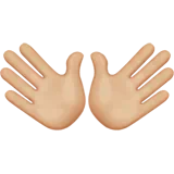 Open Hands: Medium-Light Skin Tone — Apple
