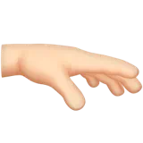Palm Down Hand: Light Skin Tone — Apple