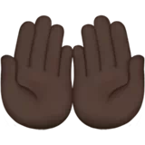 Palms Up Together: Dark Skin Tone — Apple
