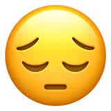 Pensive Face — Apple