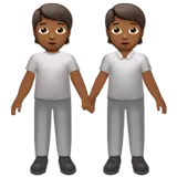 People Holding Hands: Medium-Dark Skin Tone — Apple
