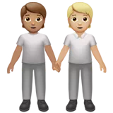 People Holding Hands: Medium Skin Tone, Medium-Light Skin Tone — Apple