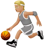 Person Bouncing Ball: Medium-Light Skin Tone — Apple