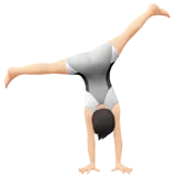 Person Cartwheeling: Light Skin Tone — Apple