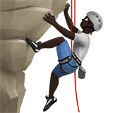 Person Climbing: Dark Skin Tone — Apple