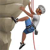 Person Climbing: Medium Skin Tone — Apple