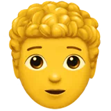 Person: Curly Hair — Apple