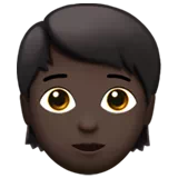 Person: Dark Skin Tone — Apple