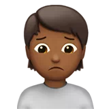 Person Frowning: Medium-Dark Skin Tone — Apple