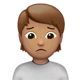 Person Frowning: Medium Skin Tone — Apple