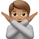 Person Gesturing No: Medium Skin Tone — Apple