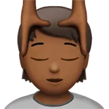 Person Getting Massage: Medium-Dark Skin Tone — Apple