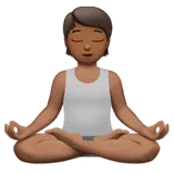 Person in Lotus Position: Medium-Dark Skin Tone — Apple