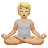 Person in Lotus Position: Medium-Light Skin Tone — Apple