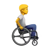 Person in Manual Wheelchair Facing Right — Apple