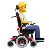 Person in Motorized Wheelchair Facing Right — Apple