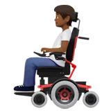 Person in Motorized Wheelchair: Medium-Dark Skin Tone — Apple