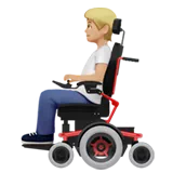 Person in Motorized Wheelchair: Medium-Light Skin Tone — Apple