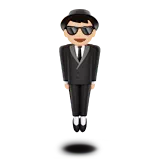 Person in Suit Levitating: Light Skin Tone — Apple