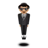 Person in Suit Levitating: Medium-Light Skin Tone — Apple