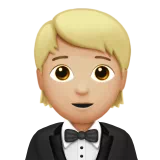 Person in Tuxedo: Medium-Light Skin Tone — Apple
