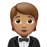 Person in Tuxedo: Medium Skin Tone — Apple