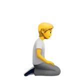 Person Kneeling Facing Right — Apple