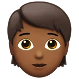 Person: Medium-Dark Skin Tone — Apple