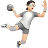 Person Playing Handball: Light Skin Tone — Apple