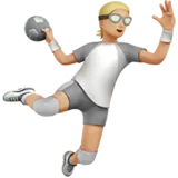 Person Playing Handball: Medium-Light Skin Tone — Apple