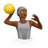 Person Playing Water Polo: Medium-Dark Skin Tone — Apple