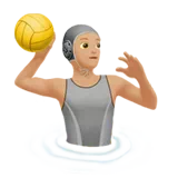 Person Playing Water Polo: Medium-Light Skin Tone — Apple
