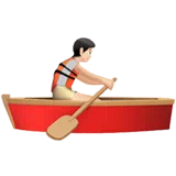 Person Rowing Boat: Light Skin Tone — Apple