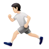 Person Running: Light Skin Tone — Apple