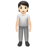 Person Standing: Light Skin Tone — Apple