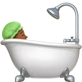 Person Taking Bath: Medium-Dark Skin Tone — Apple
